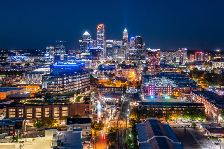 Charlotte, North Carolina Skyline at night